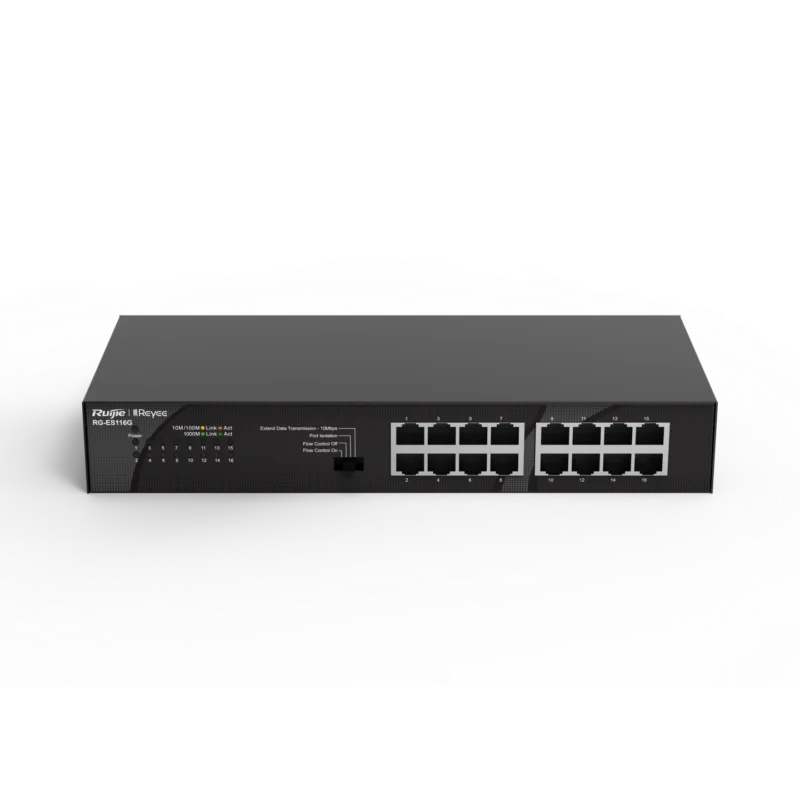 The reyee wifi is designed for stability without frequent restarts, the RG-ES116G ensures continuous network operation
