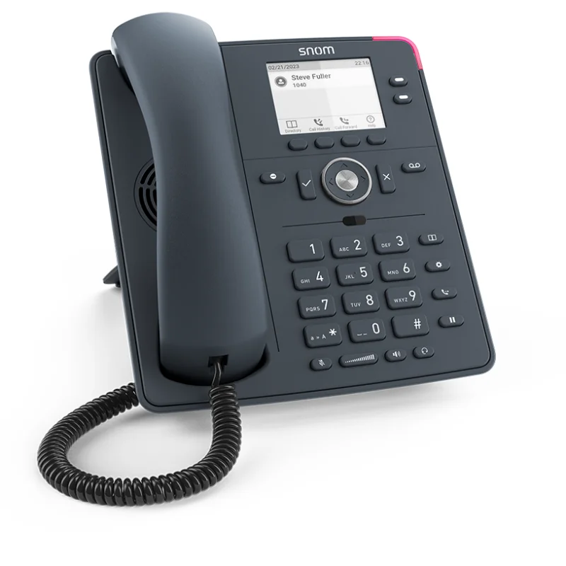 The snom technology is an entry-level IP phone designed for cost-effective, high-quality in various work environments