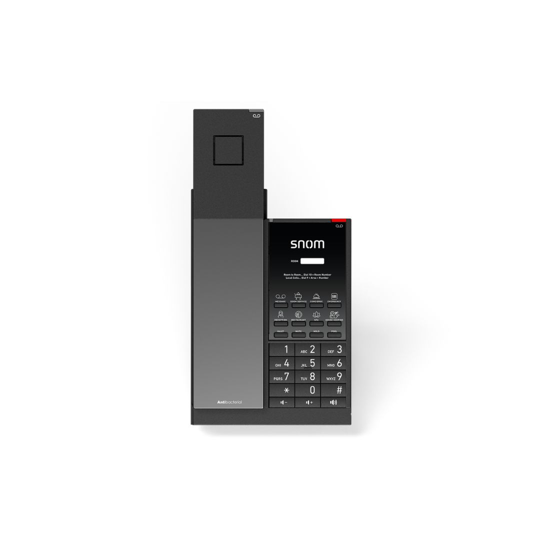 The snom technology ensures secure communication through encryption protocols, safeguarding guest data and privacy