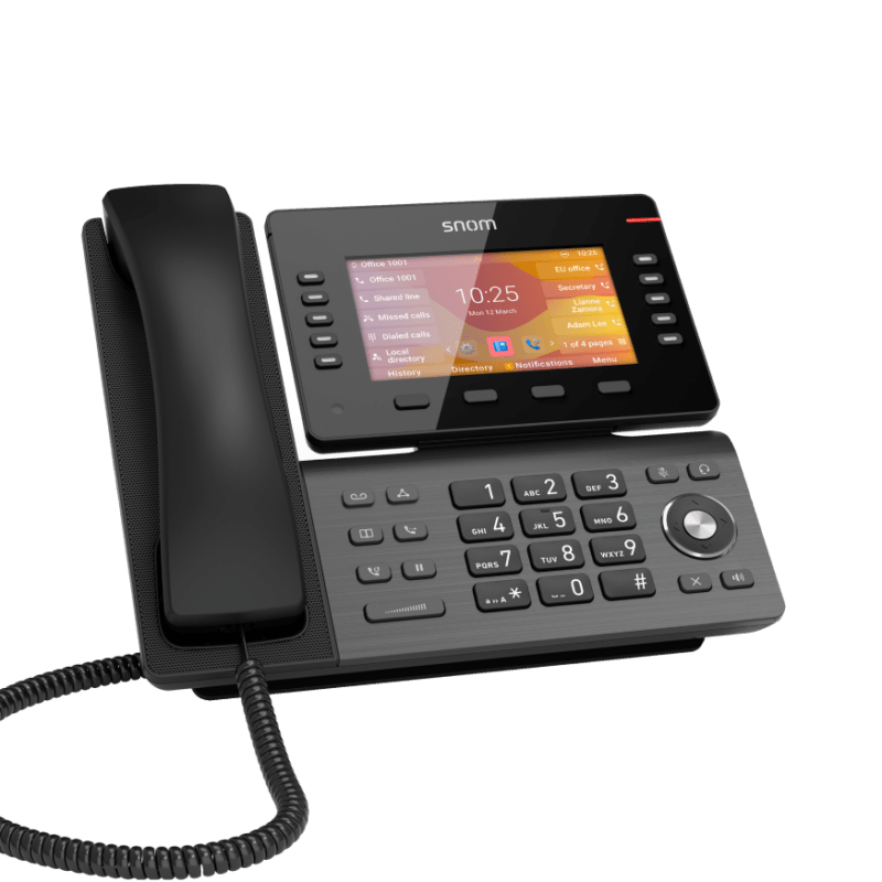 The snom technology includes dual-band Wi-Fi and integrated Bluetooth 5.0 enabling wireless connectivity