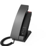 The snom technology includes hands-free calling, hold, and mute functions, is user-friendly corded phone with a modern design
